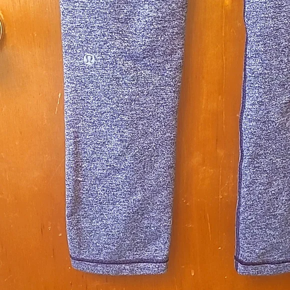 Lululemon "Skinny Will" drawstring leggings in heathered purple, size 6. - Picture 11 of 14